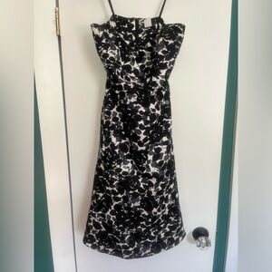 Strapless silk cocktail dress